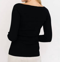 Gilli - Valerie Sweetheart Neck Sweater Top