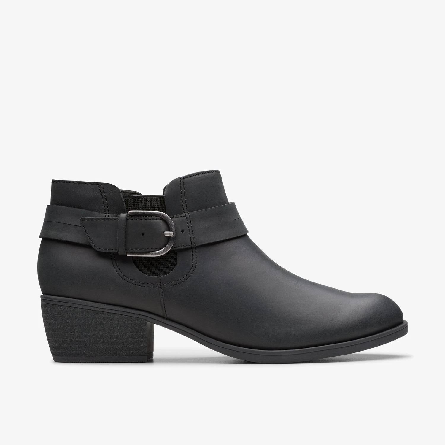 Clarks Women's Charlten Rae Leather Boots in charcoal - women's shoe