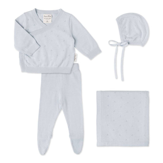 Aster & Oak - Heirloom Knit 4-Piece Layettes Set