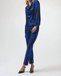 Joseph Ribkoff - Floral Print Cowl Neck Long Sleeves Top