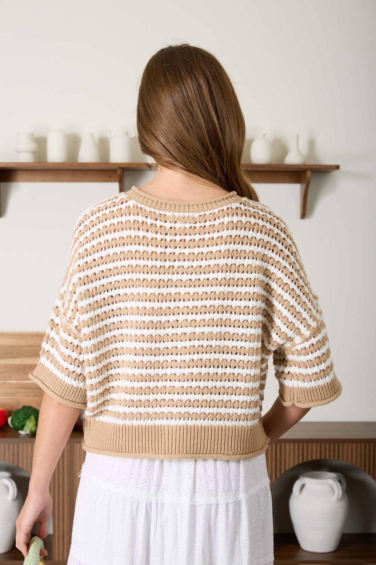 Blu Pepper - Crochet Knit Cardigan