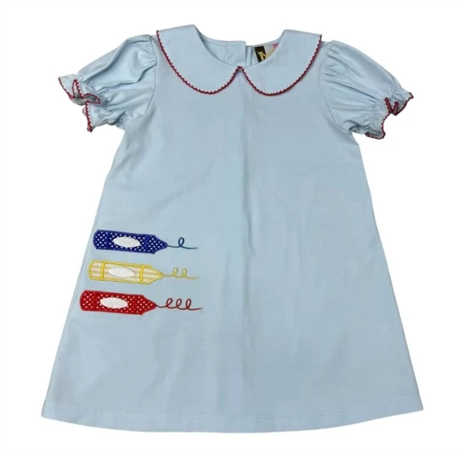Banana Split - Girls School Days Applique Dress