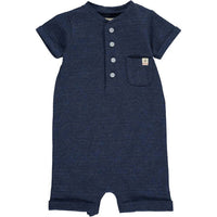 Me & Henry - Boy's Camborne Henley Ribbed Romper