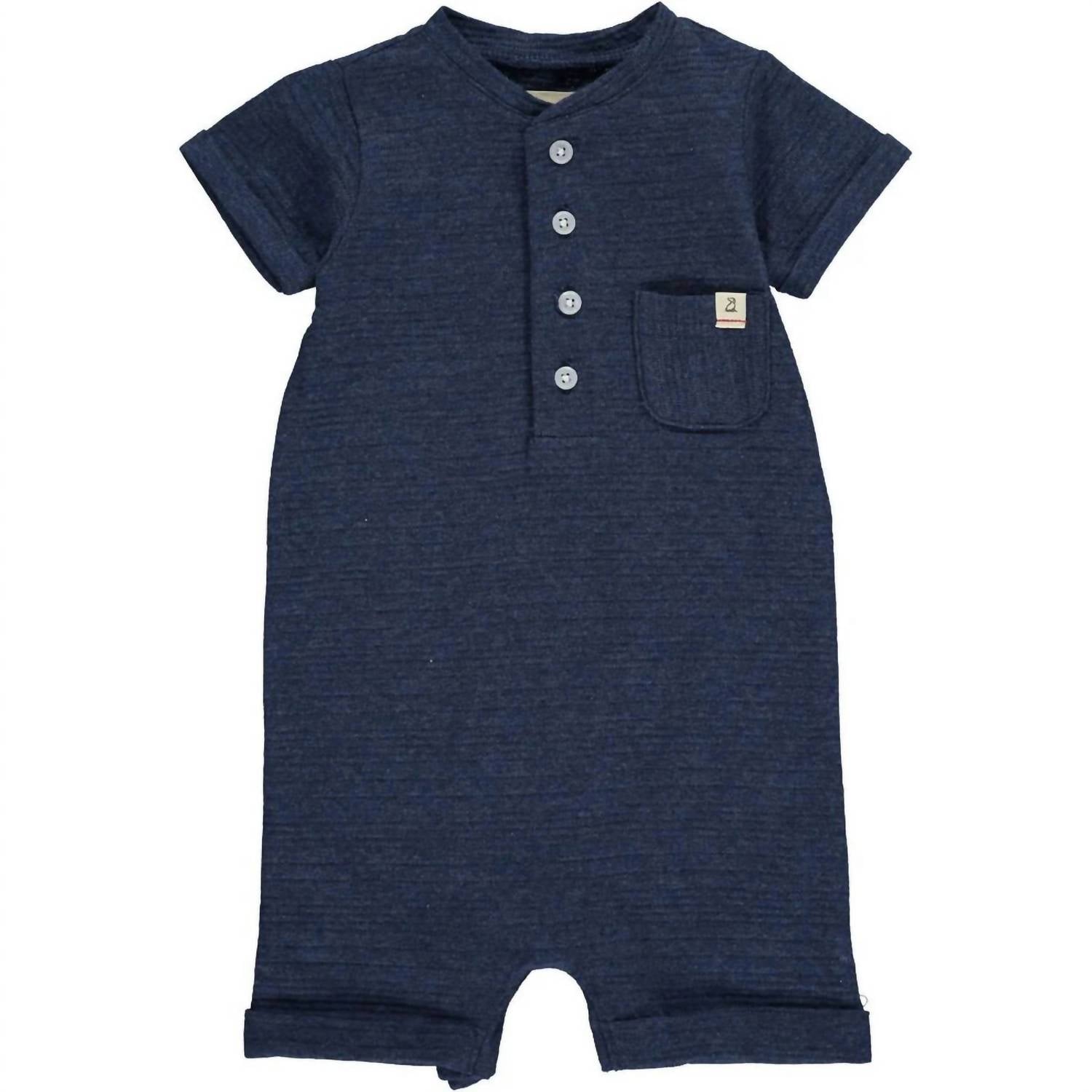 Me & Henry - Boy's Camborne Henley Ribbed Romper