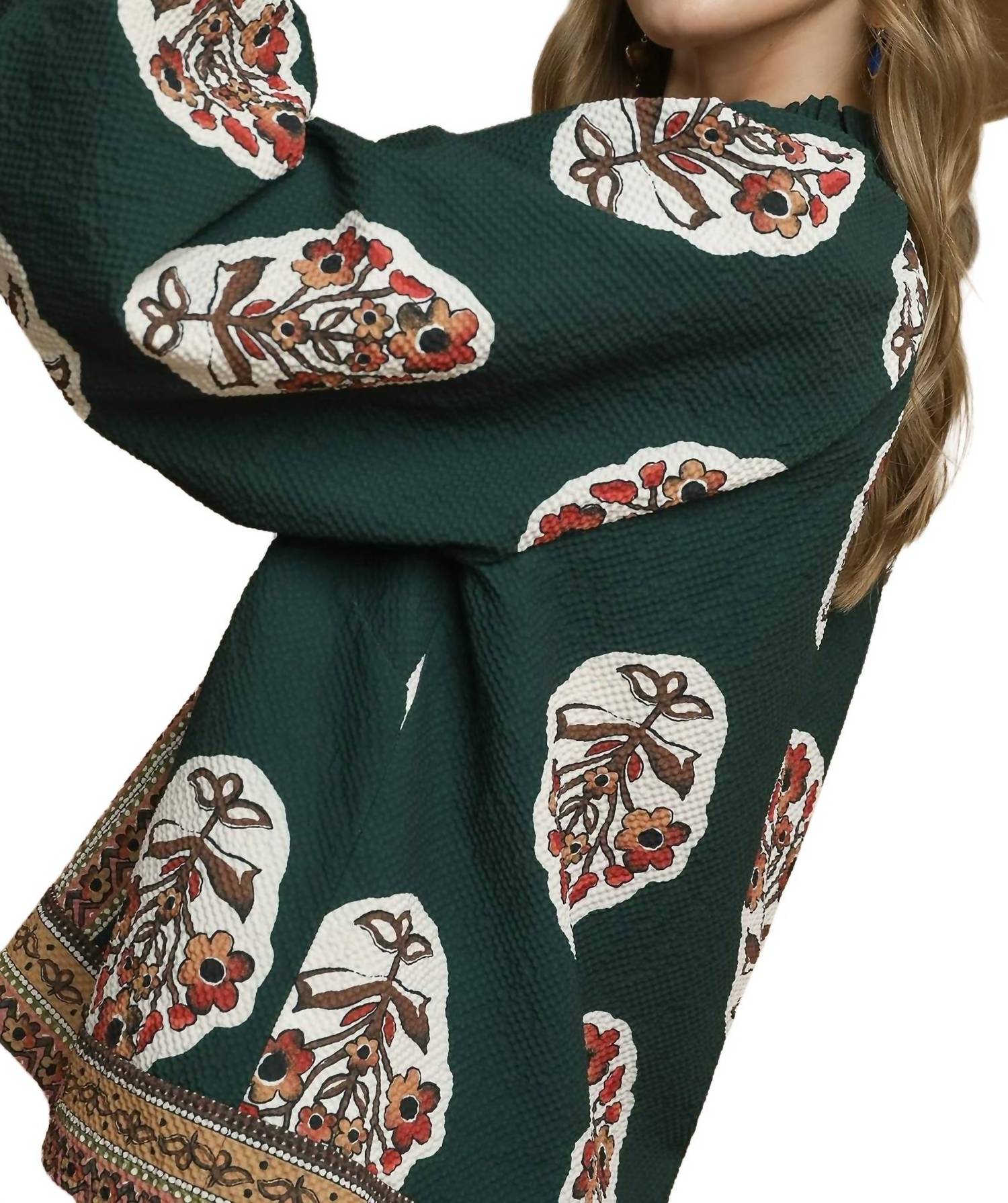 Umgee - Forest Floral Tunic Top