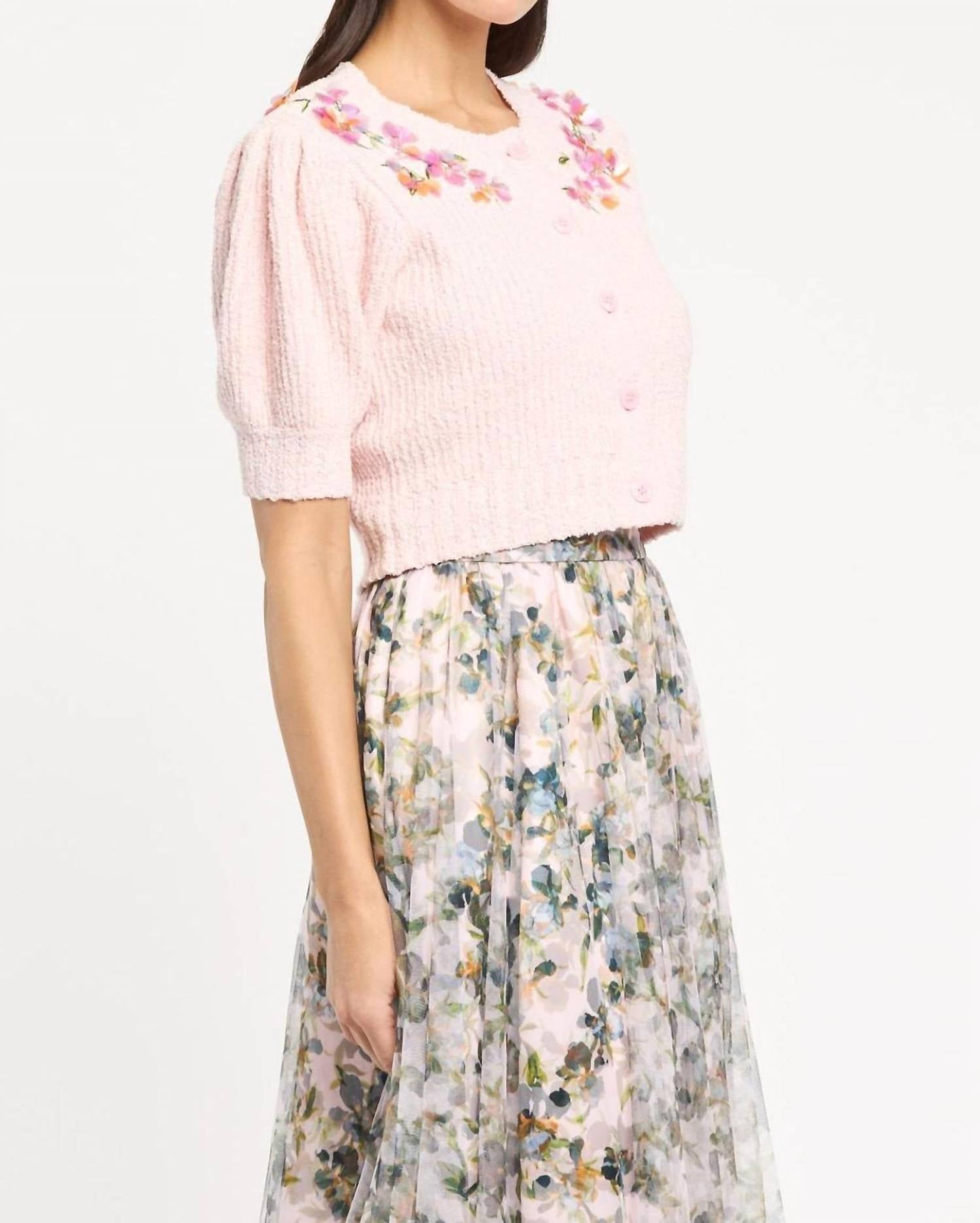 Cinq A Sept - Millicent Trailing Iris Cardigan