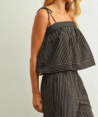 Miou Muse - Market Stripe Tie Top