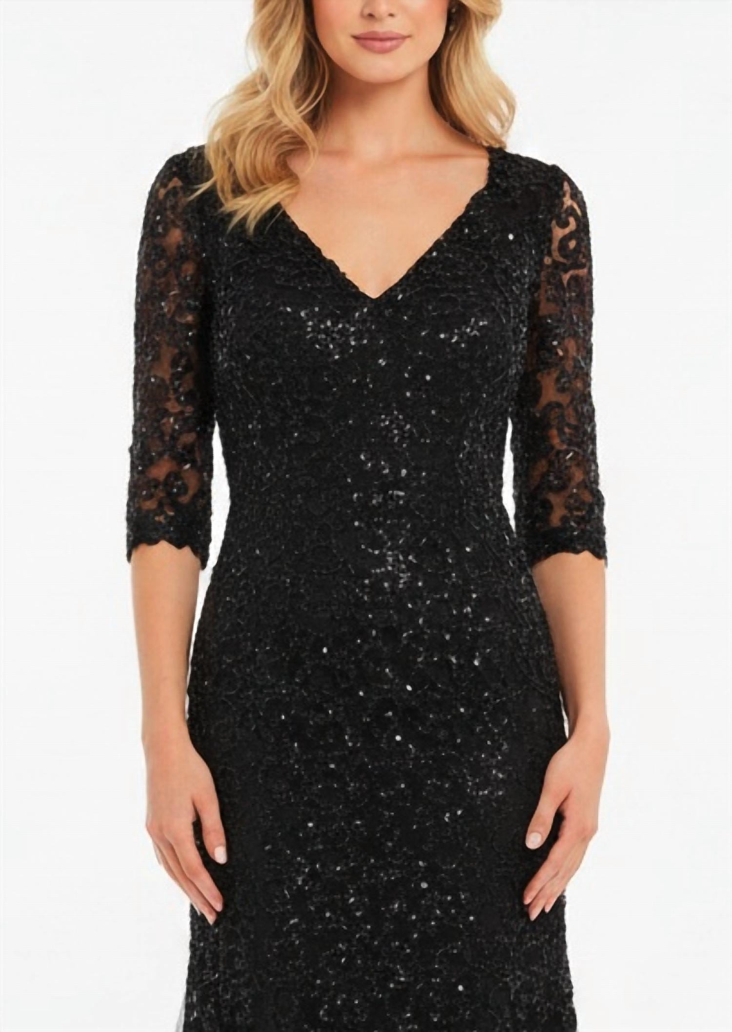 Ysa Makino - Sequined Lace Maxi Dress