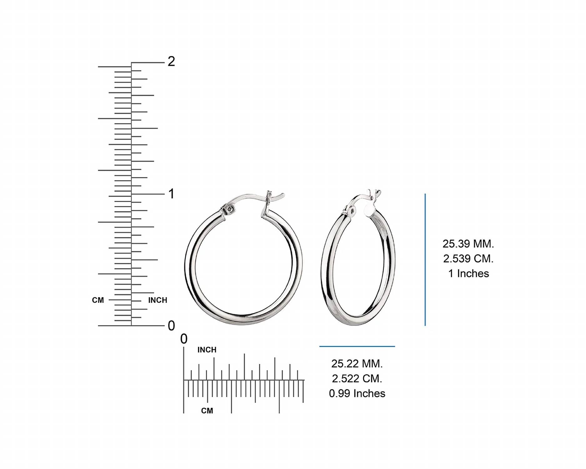 Gold & Honey - Women's Small Hoop Earrings - Set Of 2