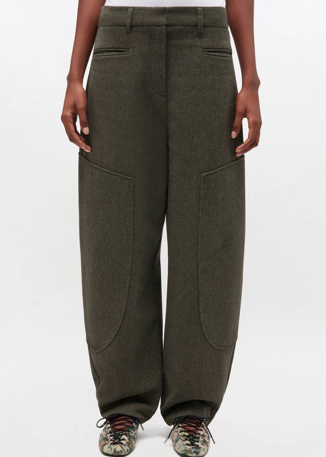 Ganni - Mouline Suiting Curved Pants