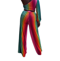 Good Time Usa - Day Out Crop Top And High Waist Pants Set