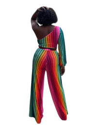 Good Time Usa - Day Out Crop Top And High Waist Pants Set