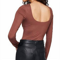 Gentle Fawn Nadira Open Back Top in brown - women's shirt - detail view