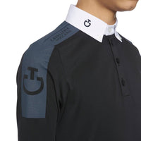Cavalleria Toscana - Boy's Tech Piqué Printed Long Sleeve Competition Polo