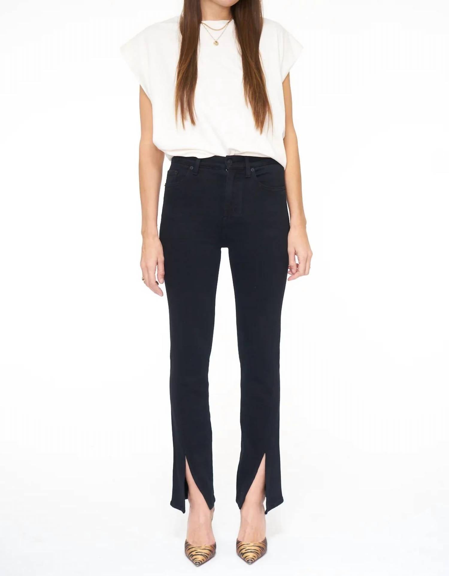 Pistola - Teagan Split Hem High Rise Jeans