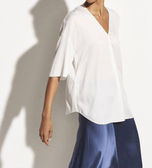 Vince - Satin V-Neck Popover