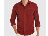 JOHNNIE-O Kodiak Corduroy Shirt in malibu red - men's shirt
