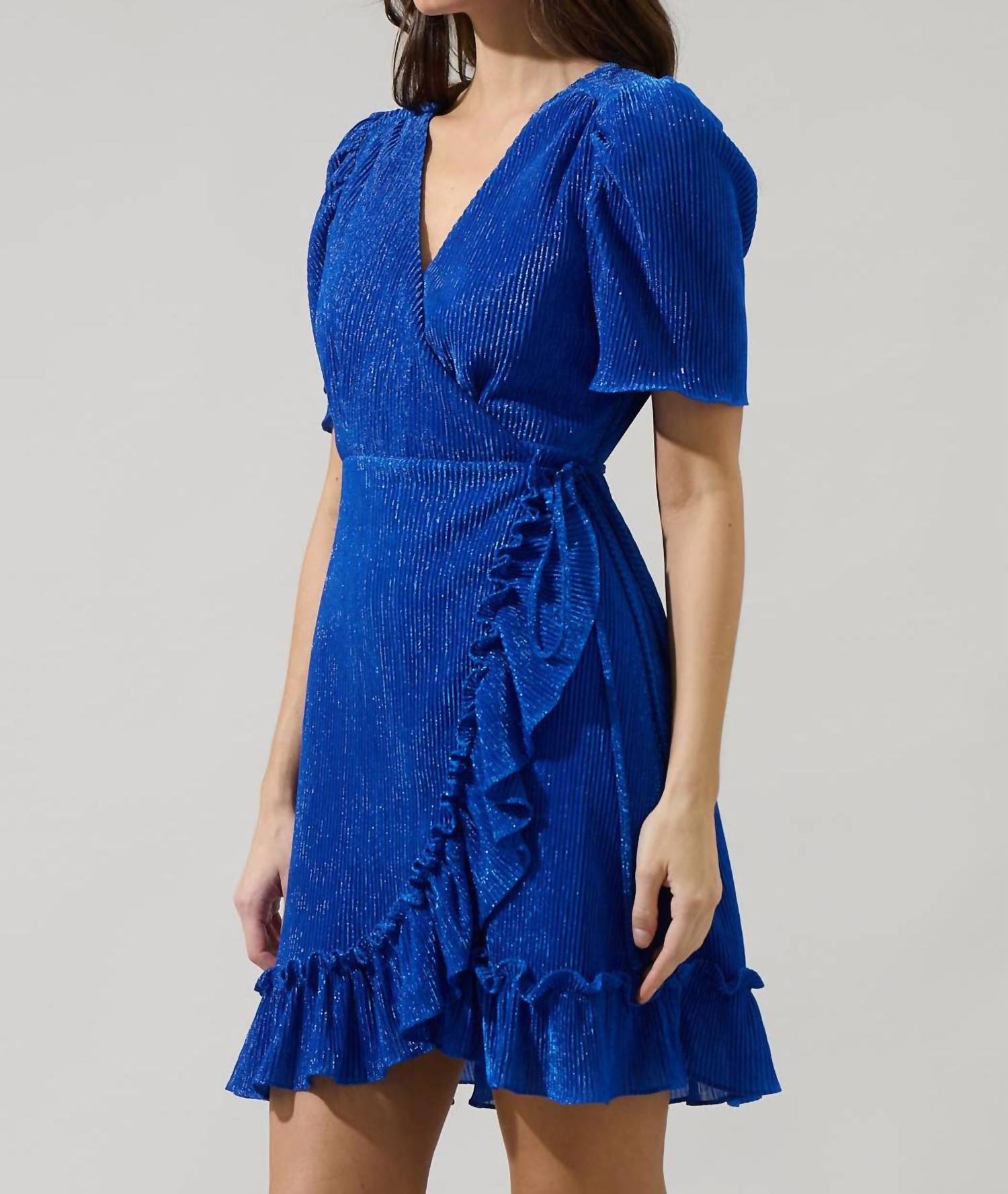 Sugarlips - Kira Marly Shimmer Daisie Wrap Mini Dress