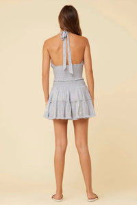 Surf Gypsy - Clipped Lurex Smocked Ruffle Tier Skirt