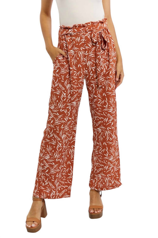 Heimish Usa - Right Angle Full Size Geometric Printed Pants