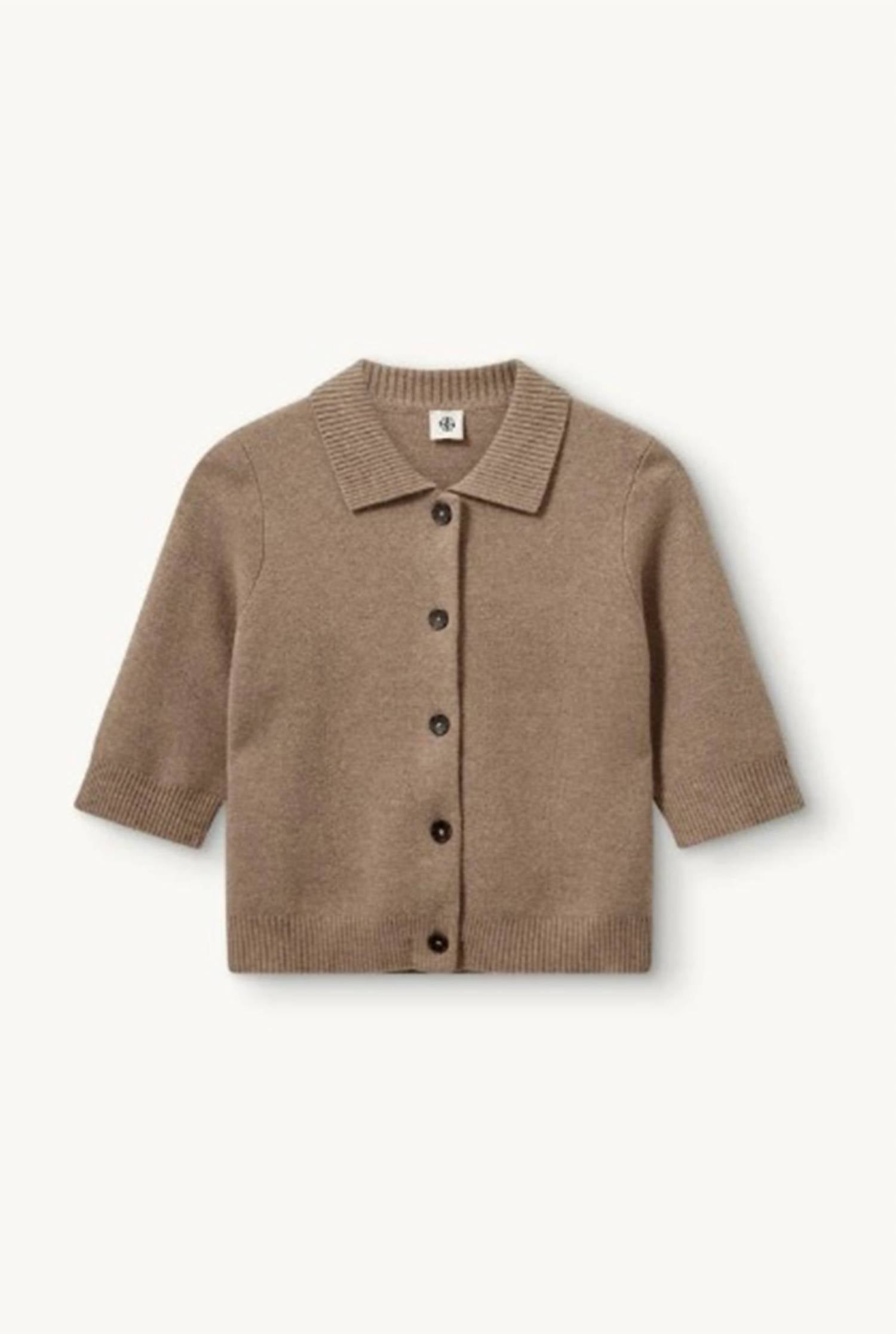 The Garment Como Cropped Cardigan in truffle - women's cardigan - view 5