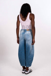 Free People - Women's Good Luck Mid Rise Barrel Jeans
