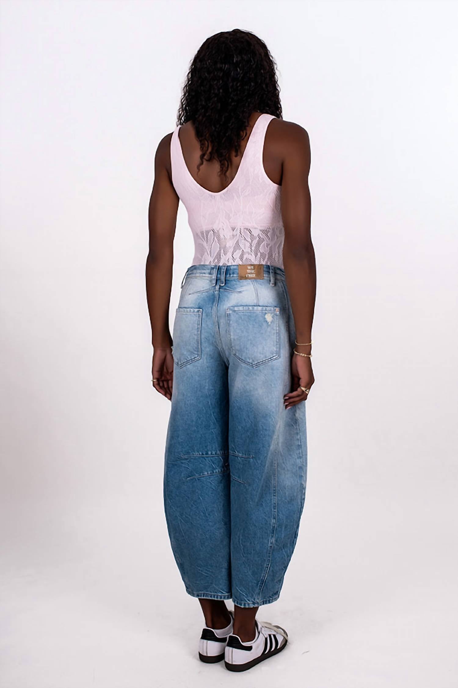 Free People - Women's Good Luck Mid Rise Barrel Jeans