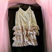 A Rare Bird - Women's Distressed Ruffle Slip Dress