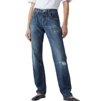 CLOSED Women's Briston Japanese Selvedge Denim Jean in dark blue - women's jeans
