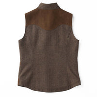 Madison Creek Outfitters Women's Channel Wool Vest in tan herringbone - women's blouse - alternate view