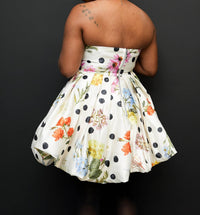 Ina Fashion - Floral Print Strapless Mini Dress