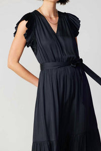 Current Air - Scarlett Satin Flutter Sleeve Dress