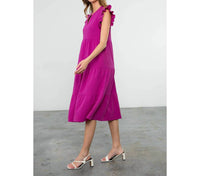Thml - Ruffle Sleeve Tiered Midi Dress