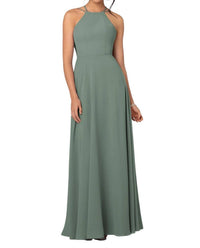 Sorella Vita - Simple Bridesmaid Dress with High Halter Neckline