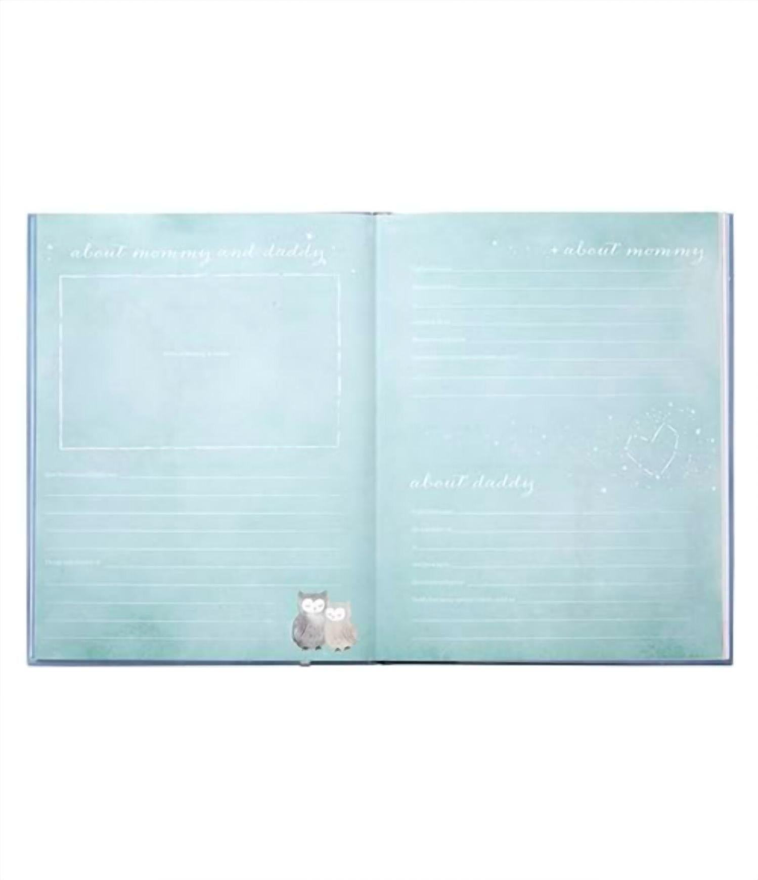 CR Gibson Wish Upon A Star Baby Book in blue - item - detail view