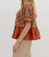 entro Harvest Bloom Blouse in multi - women's blouse - detail view