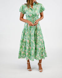 VICTORIA DUNN Hurley Dress in butterfly reverie - women's dress - detail view