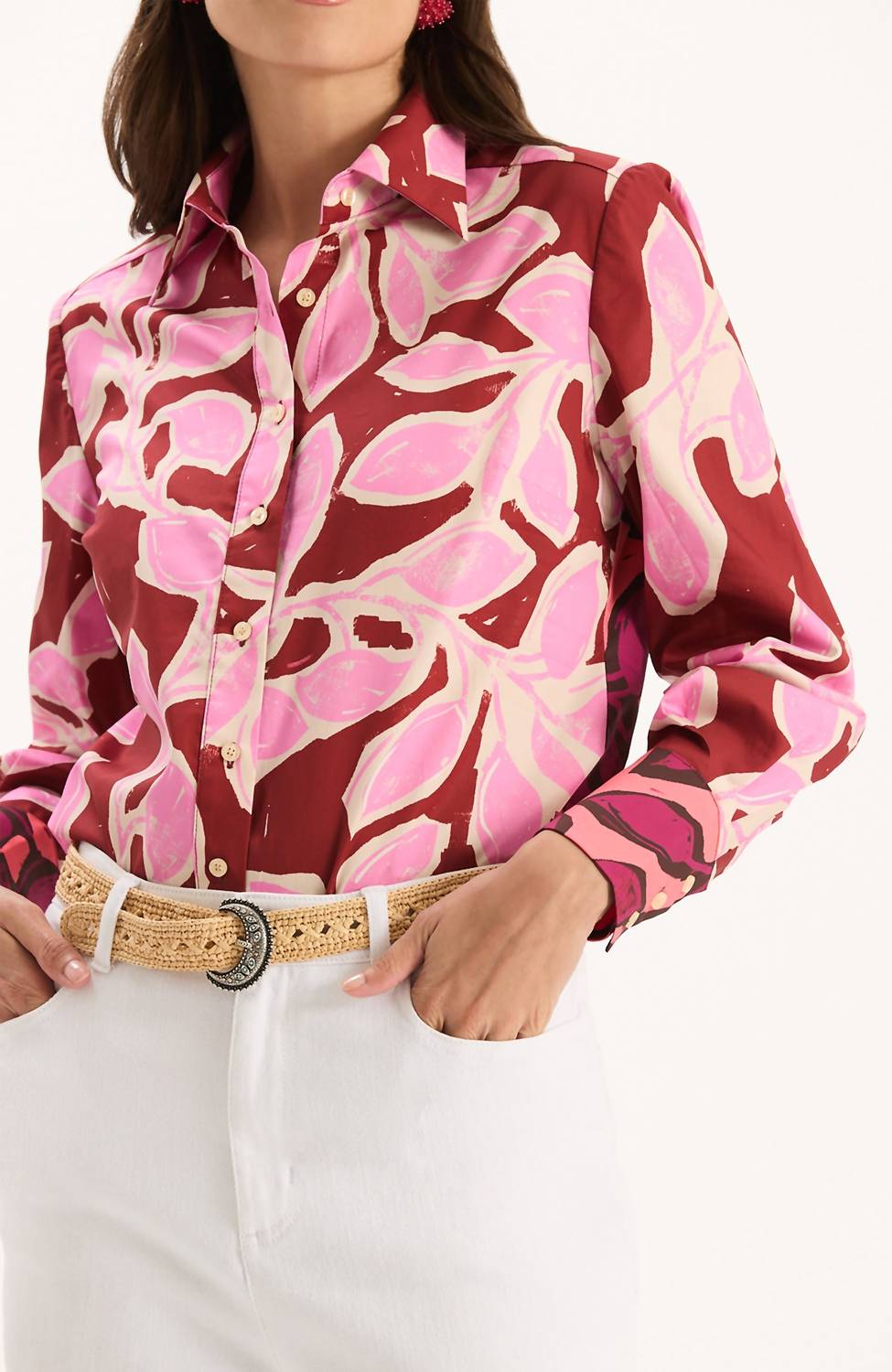 Tyler Boe - Chloe Leaves Print Shirt