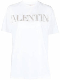 Valentino - Crystal-logo Cotton T-shirt