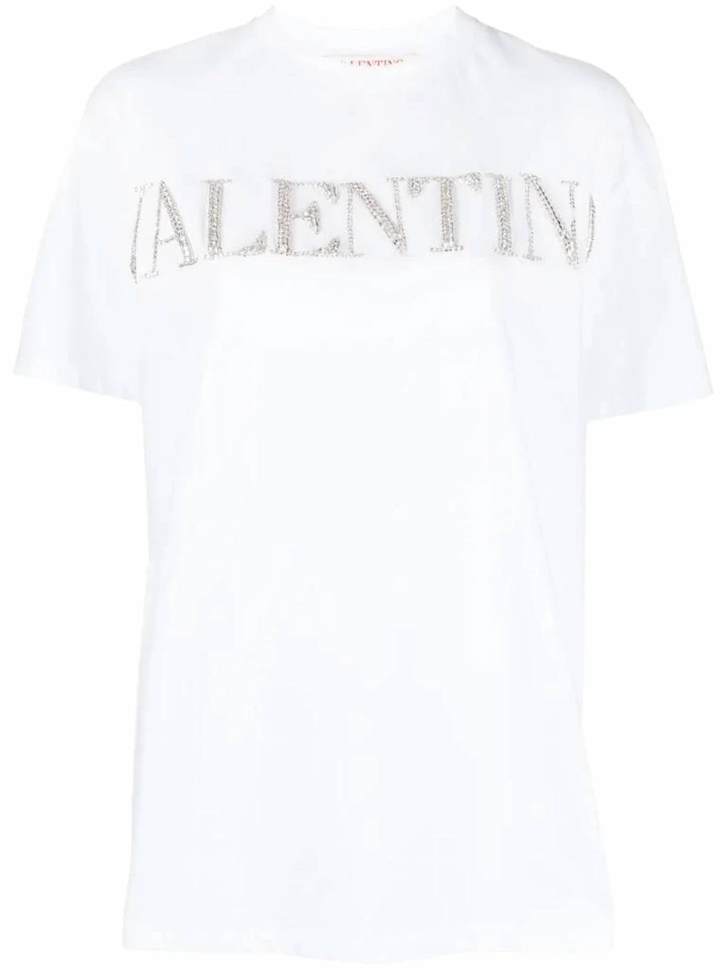 Valentino - Crystal-logo Cotton T-shirt