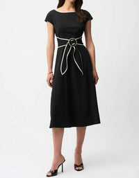 Joseph Ribkoff - Buckle Detail Fit And Flare Dress