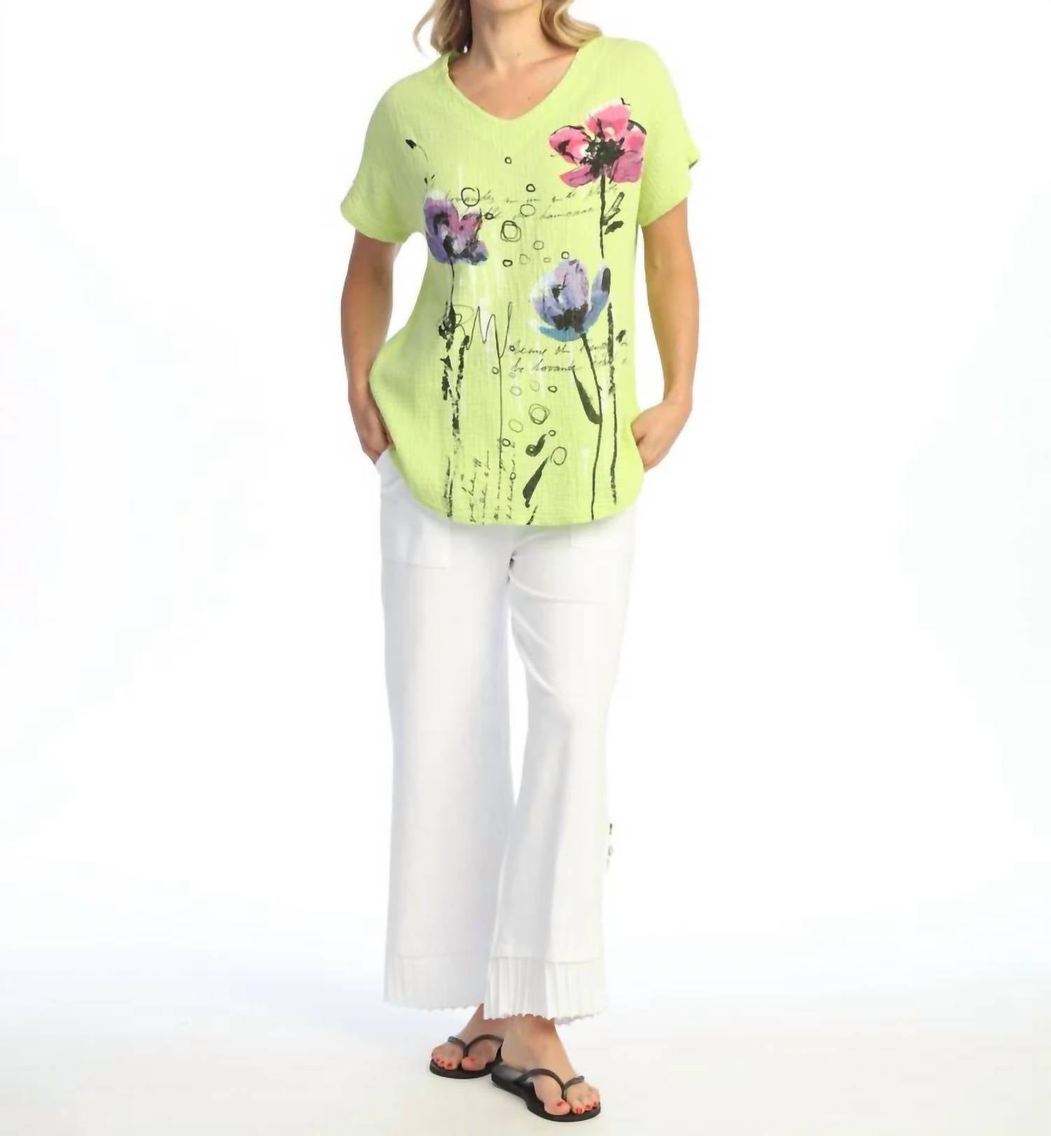 Jess & Jane - Postcard Mineral Washed Cotton Double Gauze Top