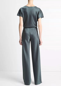 Vince - Colette High-rise Fluid Satin Bias Pant