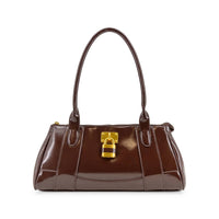 Like Dreams - Women's Pecan Lock East West Shoulder Bag