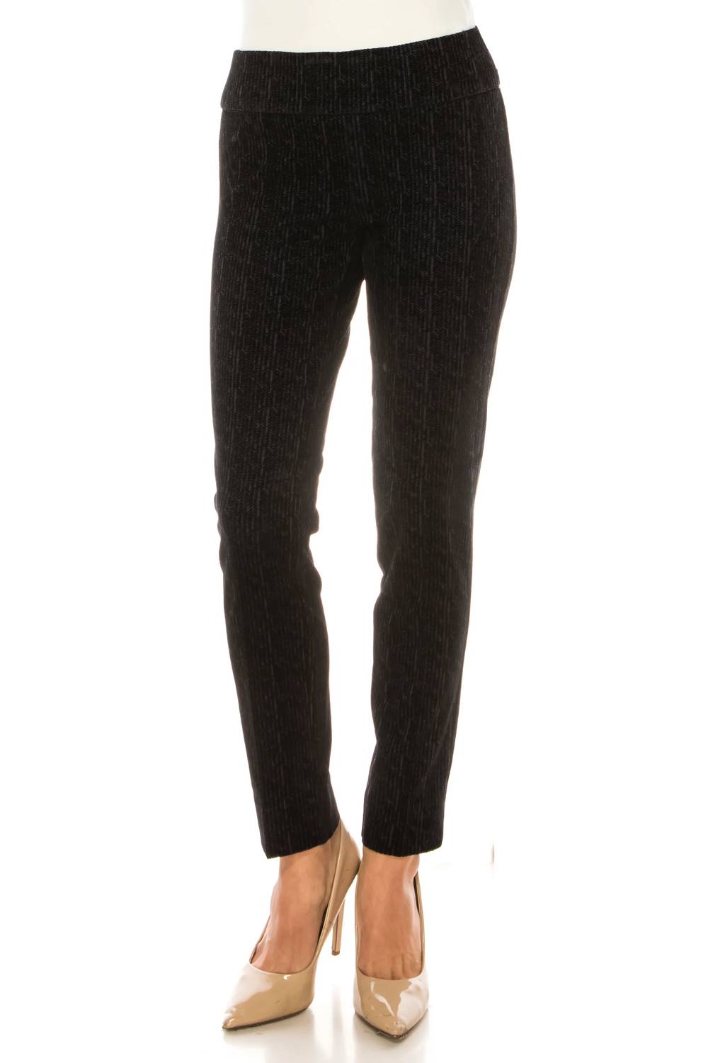 Zac & Rachel - Printed Velvet Ankle Pull-on Pants