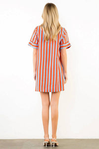 Thml - Stripe Button Up Mini Dress