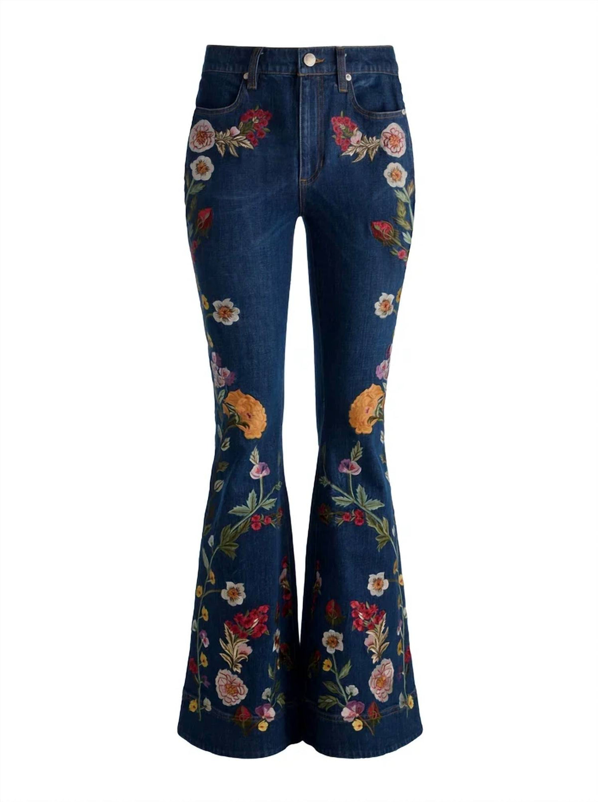 Alice + Olivia - Women's Beautiful Embroidered Jean