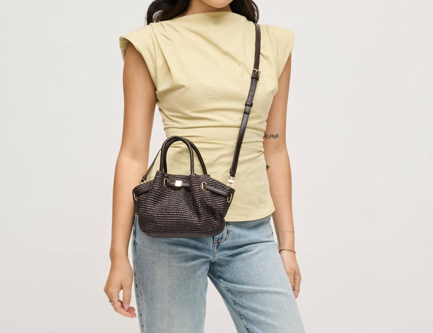 Urban Expressions - Selena Straw Crossbody Bag