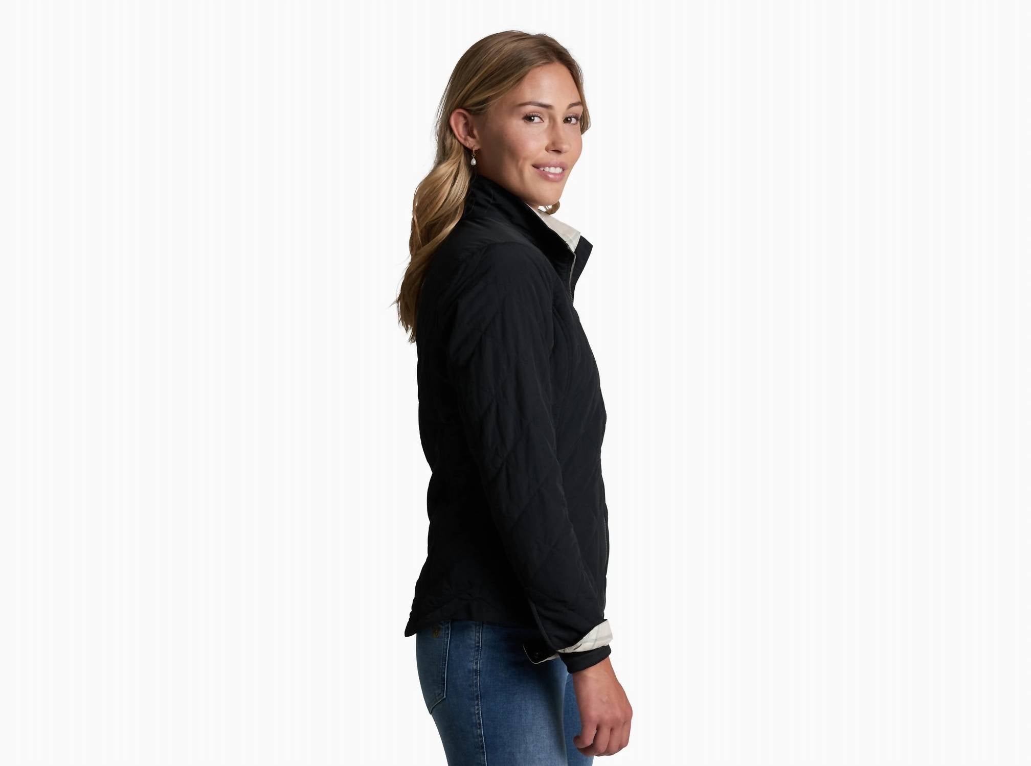 KUHL Women's Stunnr Insulated Jacket in blackout - women's jacket - alternate view