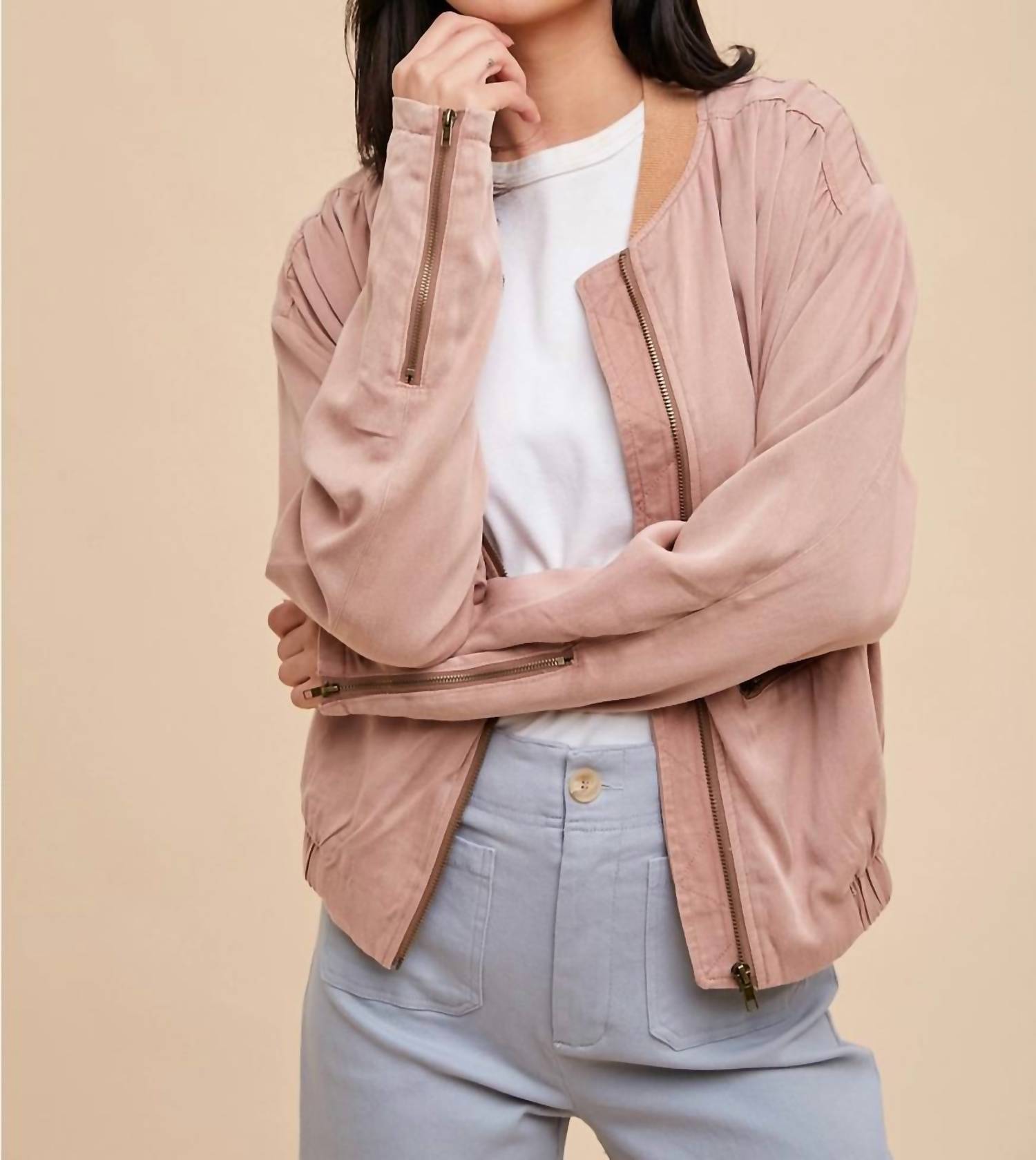 In-Loom - Garment Washed Tencel Bomber Jacket